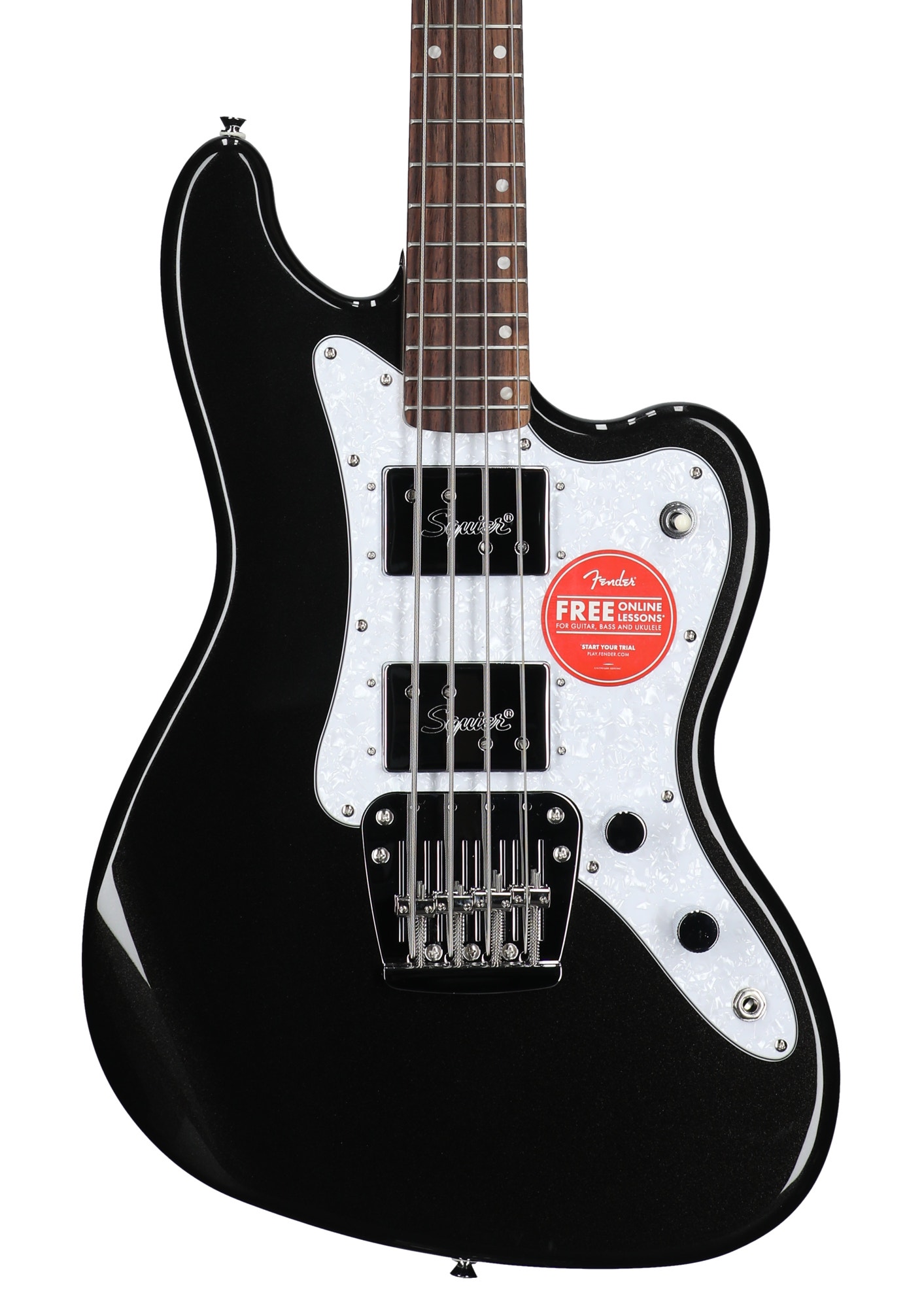 Squier Paranormal Rascal Bass HH Guitar Metallic Black