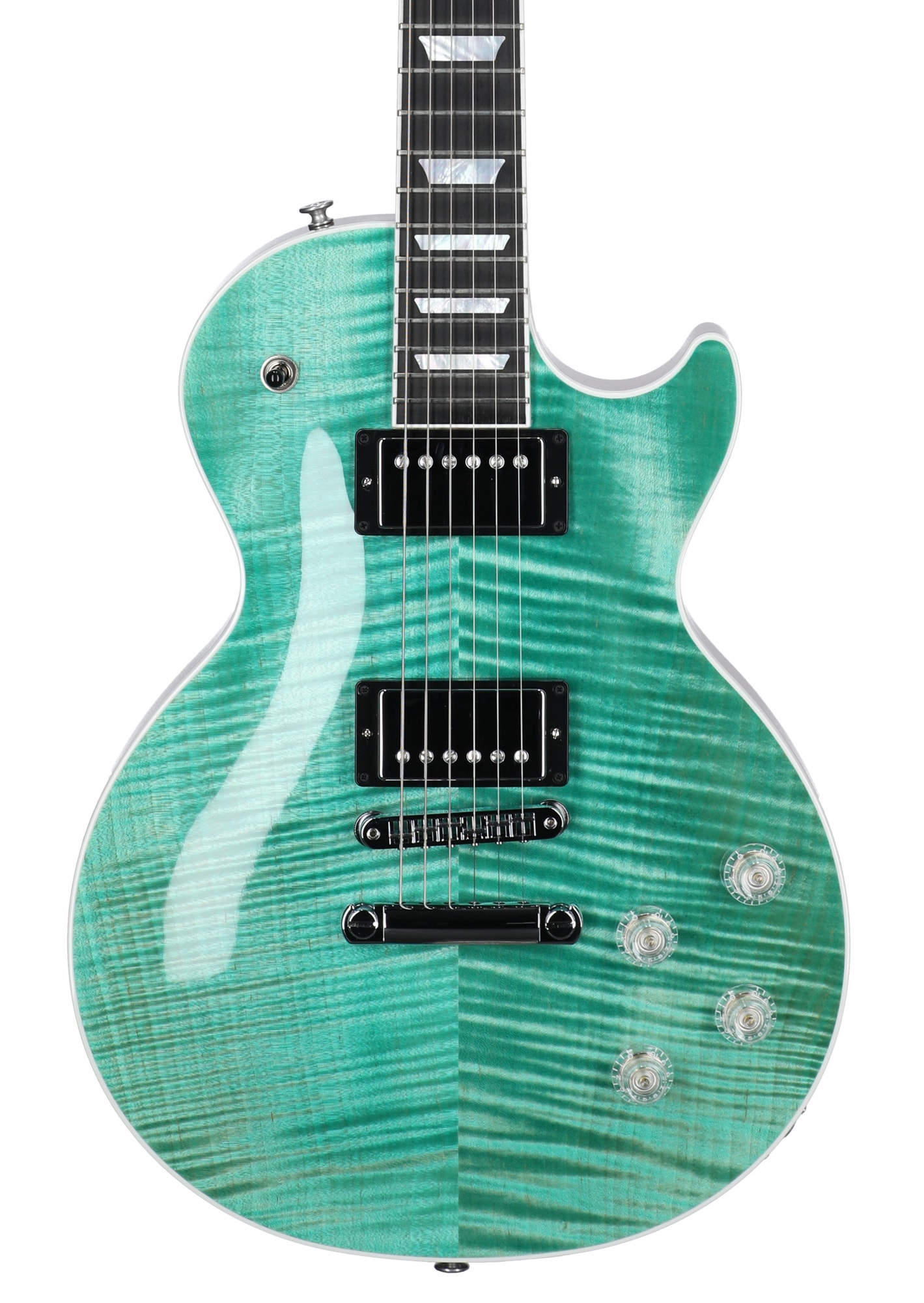 Gibson Les Paul Modern Figured AAA Guitar, Seafoam Green with Case