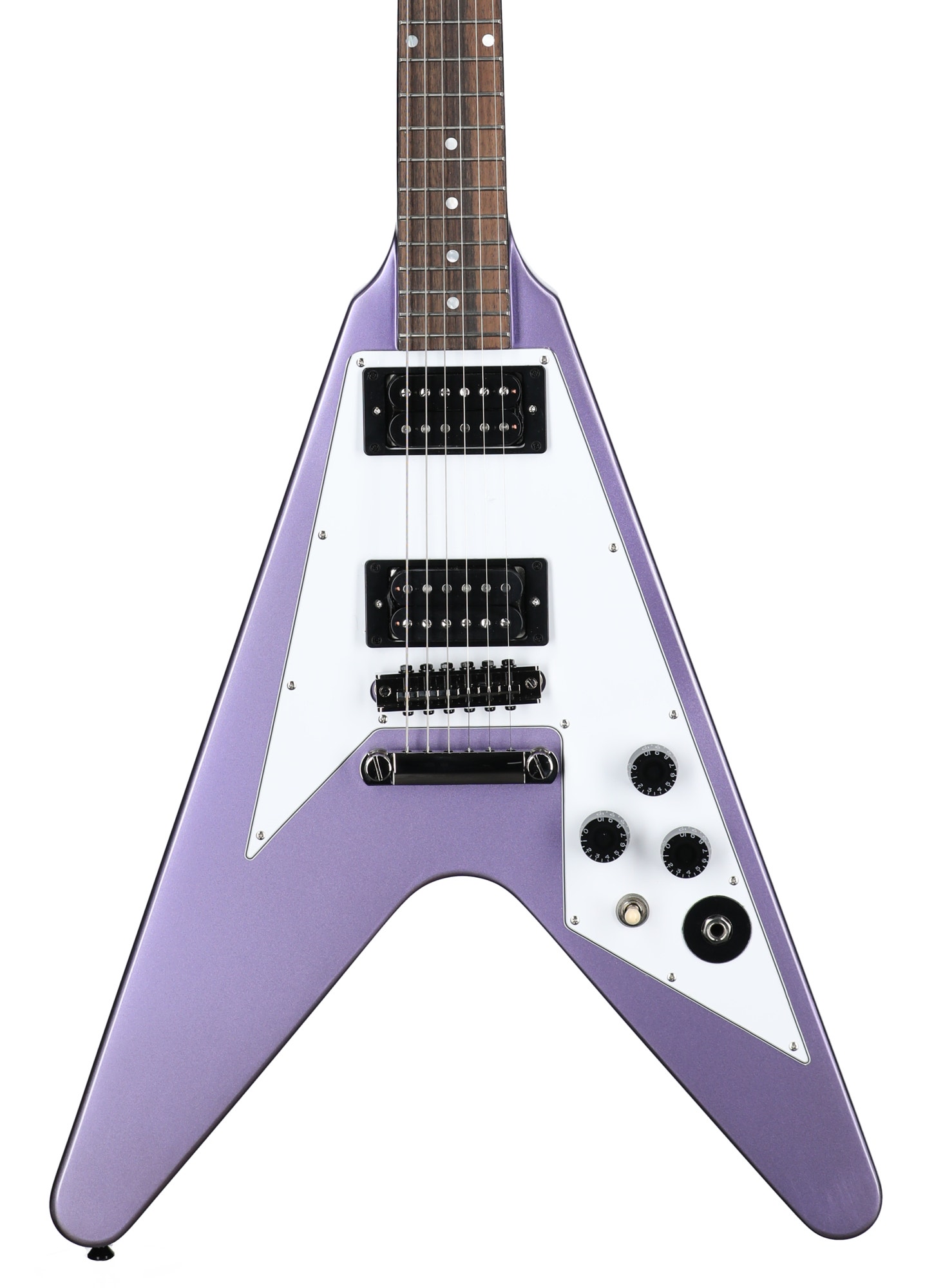 Epiphone Kirk Hammett 1979 Flying V Guitar Purple Metallic with Case View 2