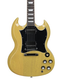 Gibson SG Standard Guitar Custom Color TV Yellow with Soft Case View 1