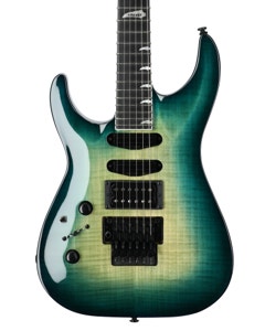 Kramer SM-1 Figured Left Handed Guitar Caribbean Blue Perimeter