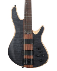 Schecter Charles Berthoud CB-4 Bass Guitar See Thru Black Satin View 2