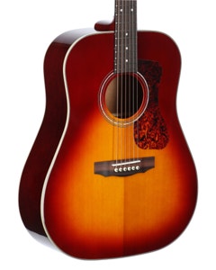 Guild D-140 Cherry Burst Dreadnought Acoustic Guitar with Gigbag View 8