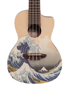 Luna Great Wave Concert Ukulele with Bag
