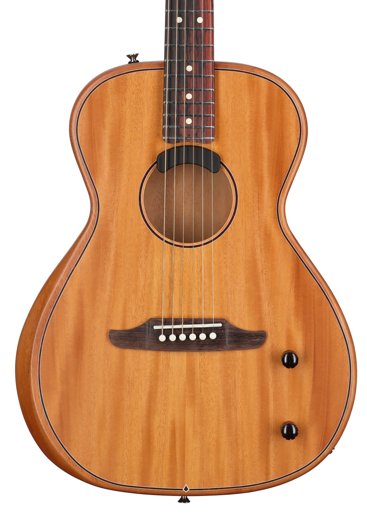 Fender Highway Parlor Thinline Acoustic Electric Guitar All Mahogany with Bag