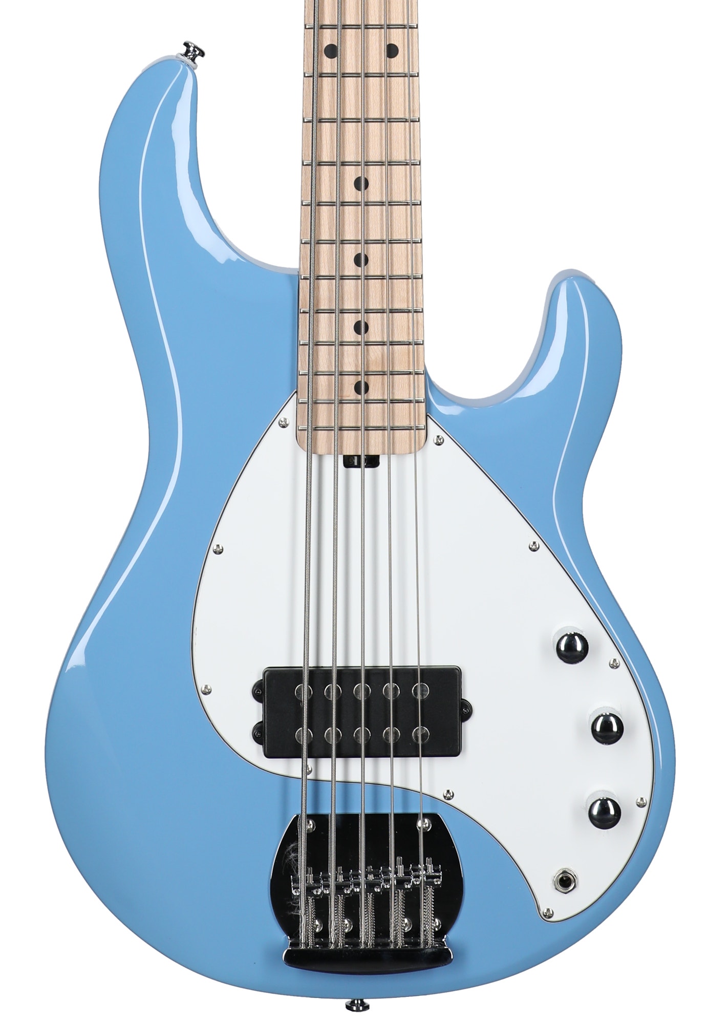 Sterling StingRay RAY5 Bass Guitar Chopper Blue View 2