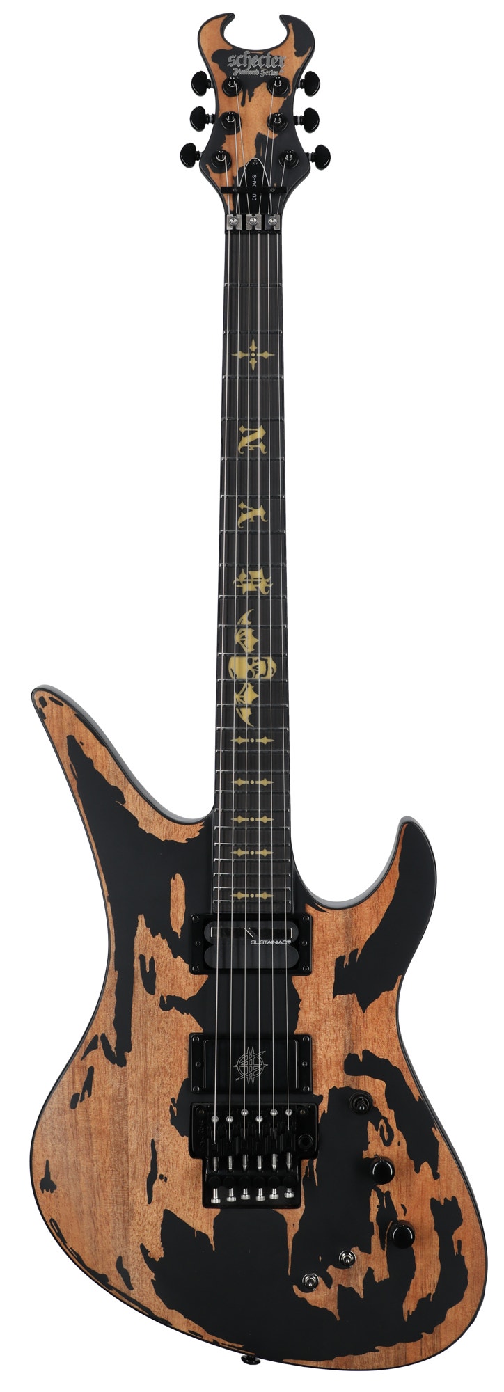 Schecter Synyster Gates Custom S Guitar Distressed Satin Black