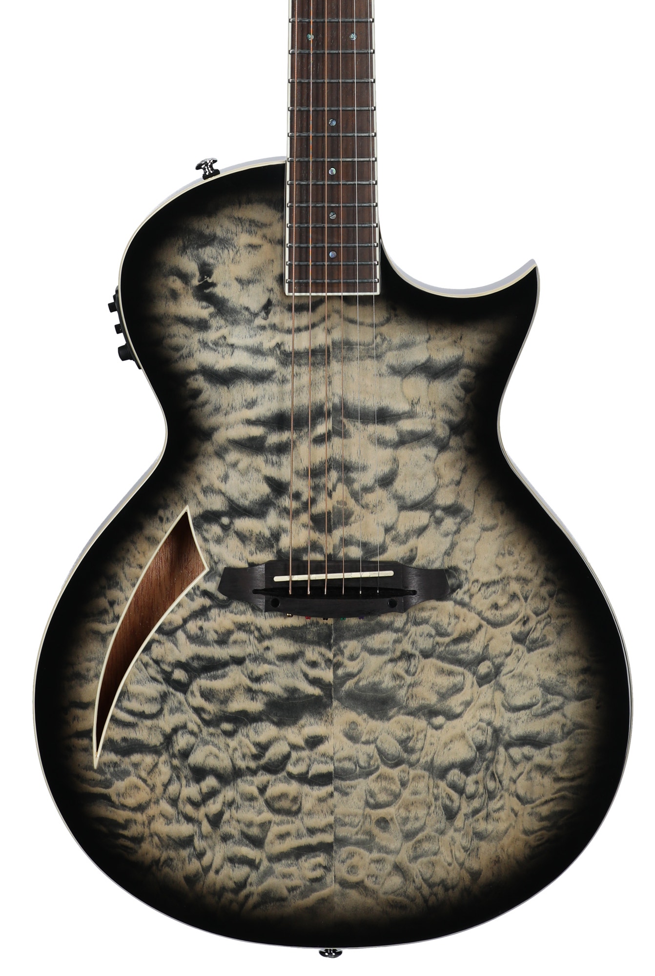 ESP LTD TL-6QM Thinline Acoustic Electric Guitar