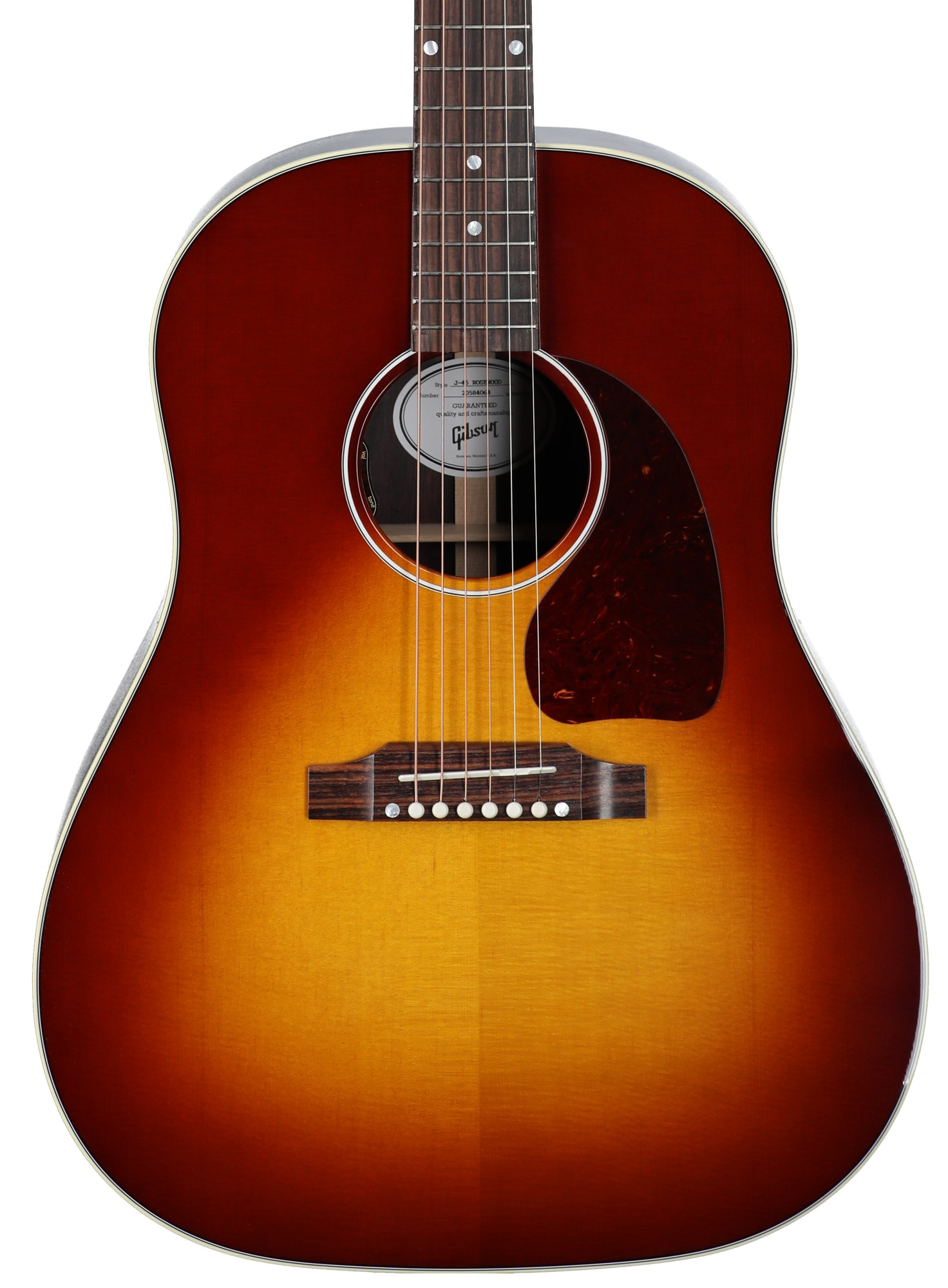 Gibson J-45 Standard Rosewood Acoustic-Electric, Rosewood Burst with Case