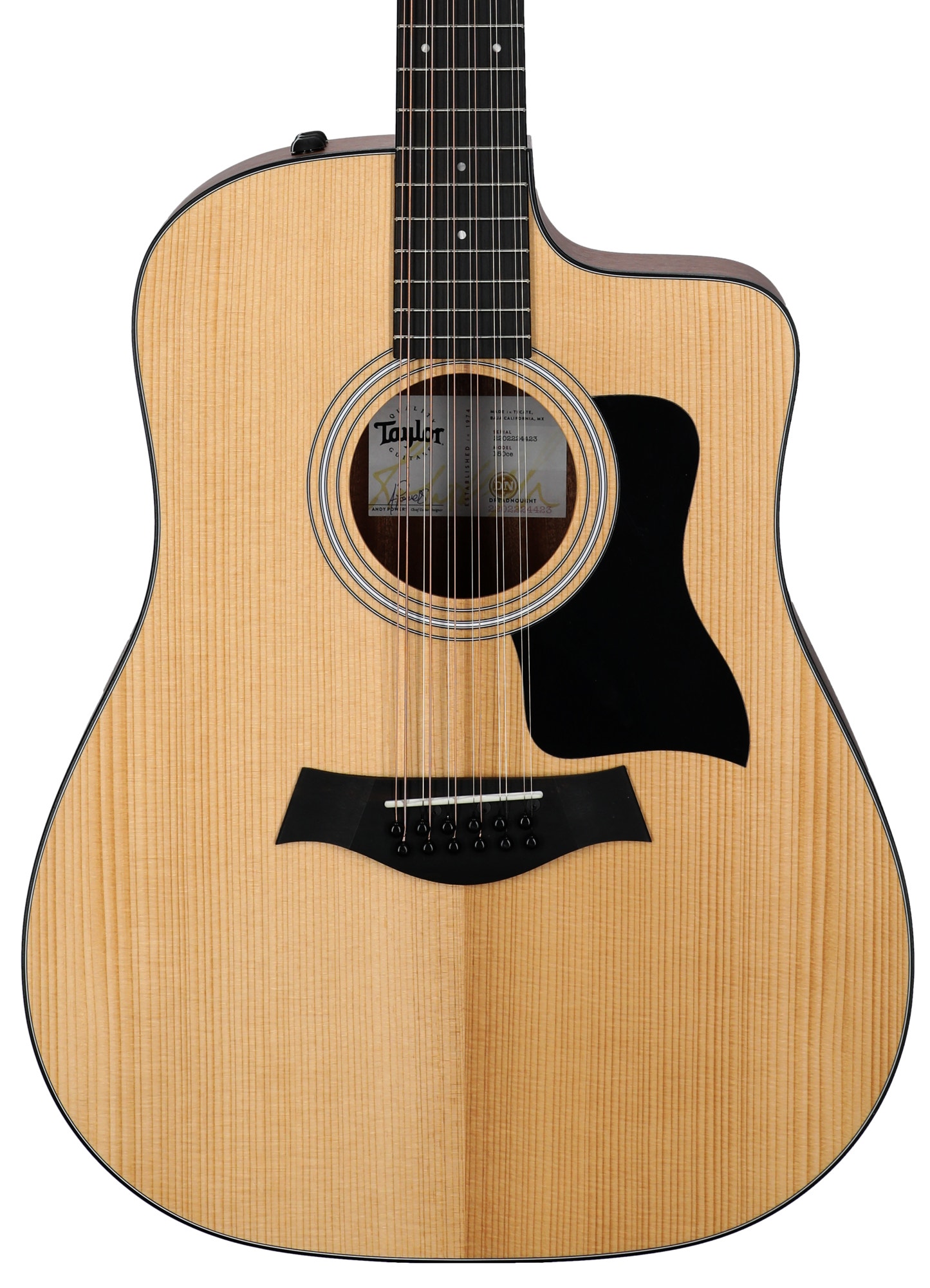 Taylor 150ce Dreadnought 12-string Acoustic Electric Guitar with Gigbag View 2