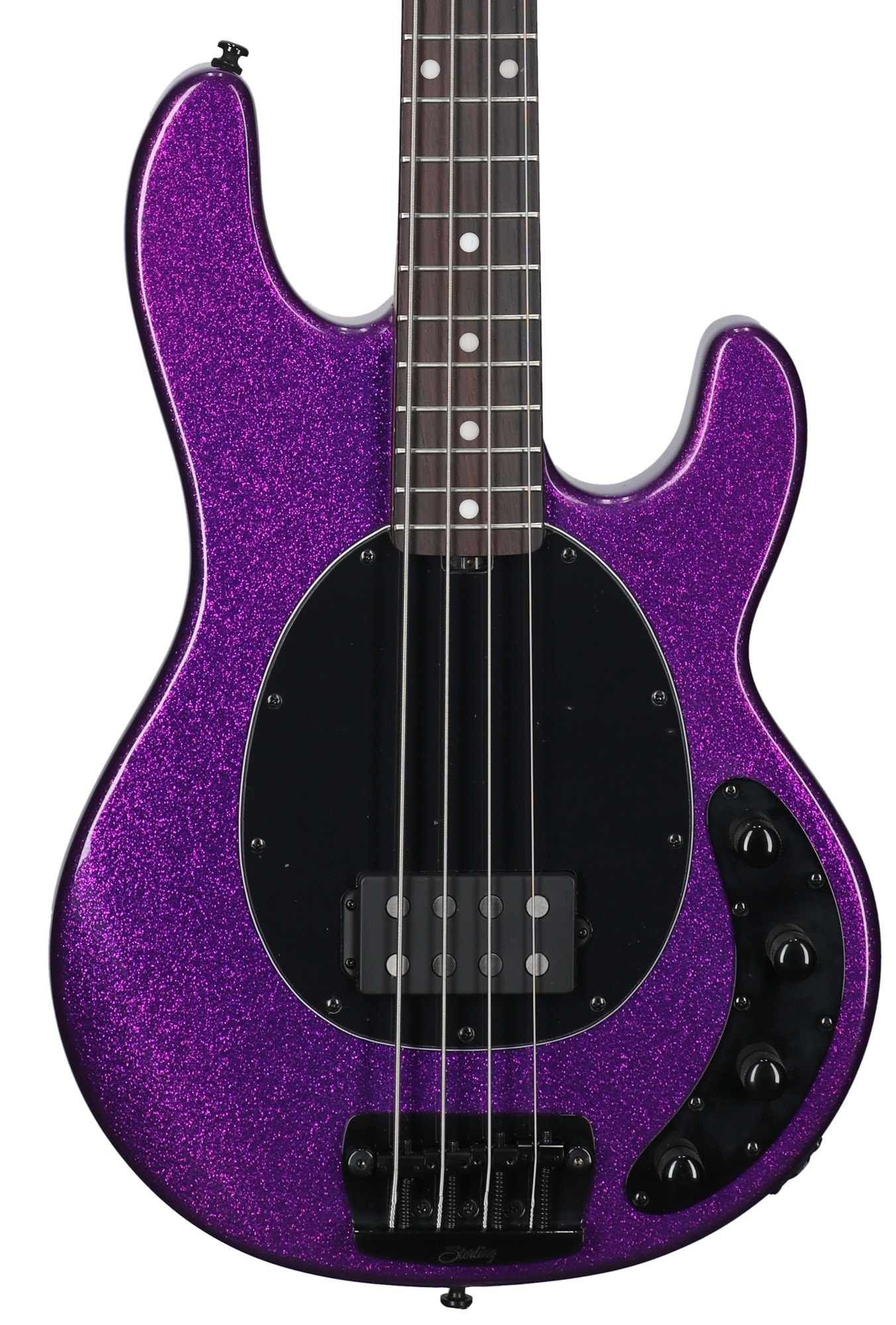 Sterling StingRay RAY34 Bass Guitar Purple Sparkle View 2