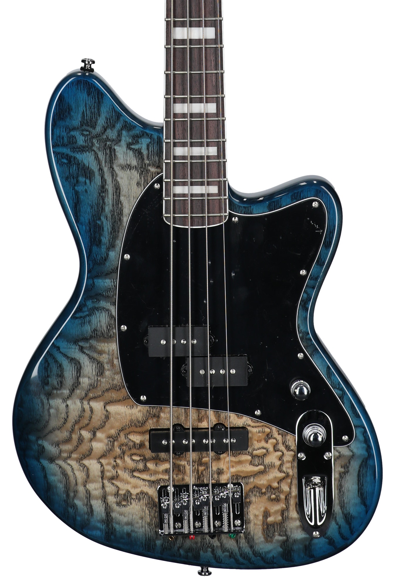 Ibanez Talman TMB400 Bass Cosmic Blue Starburst View 2