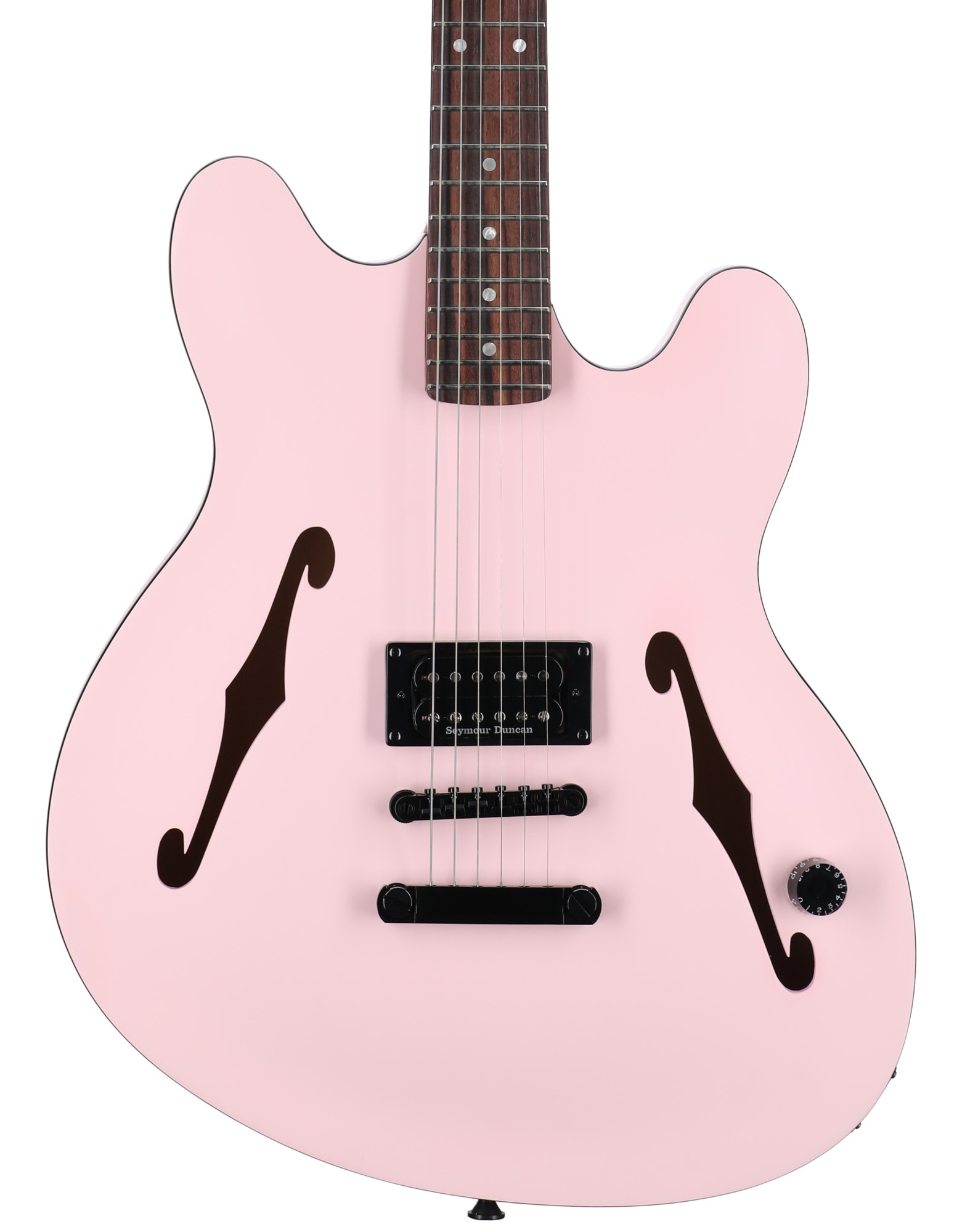 Fender Tom DeLonge Starcaster Rosewood Neck Satin Shell Pink View 2