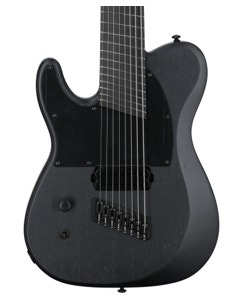 Schecter PT8MS Black Ops Left Handed 8-String Guitar Satin Black Open Pore