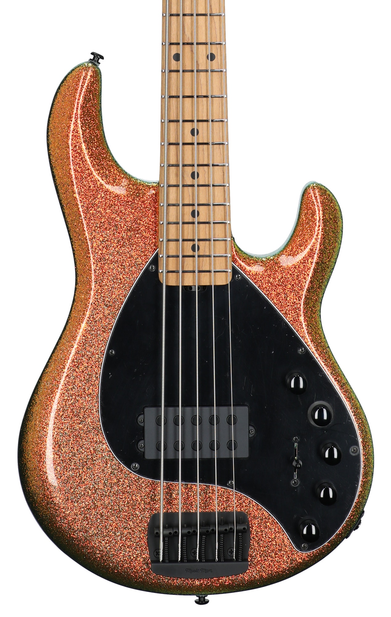 Ernie Ball Music Man DarkRay 5 Bass Guitar with MONO Bag Gold Bar