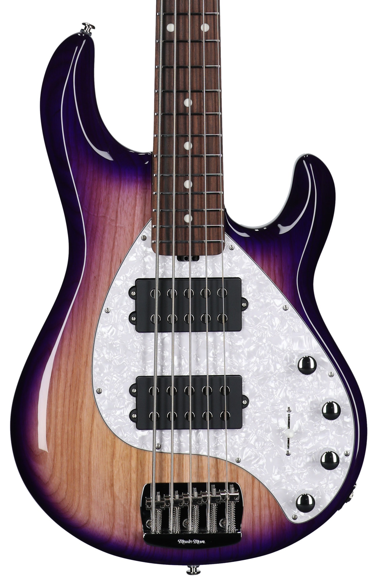 Ernie Ball Music Man StingRay Special 5 HH 5-String Bass with MONO Bag Purple Sunset