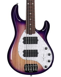 Ernie Ball Music Man StingRay Special 5 HH 5-String Bass with MONO Bag Purple Sunset