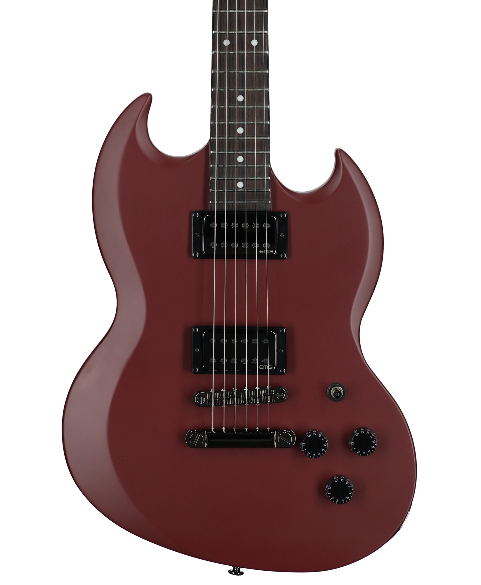 ESP LTD Lars Frederiksen Volsung Guitar with Case Oxblood Satin