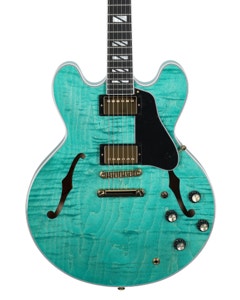 Gibson ES-335 Supreme Figured Top Guitar Seafoam Green with Case View 2