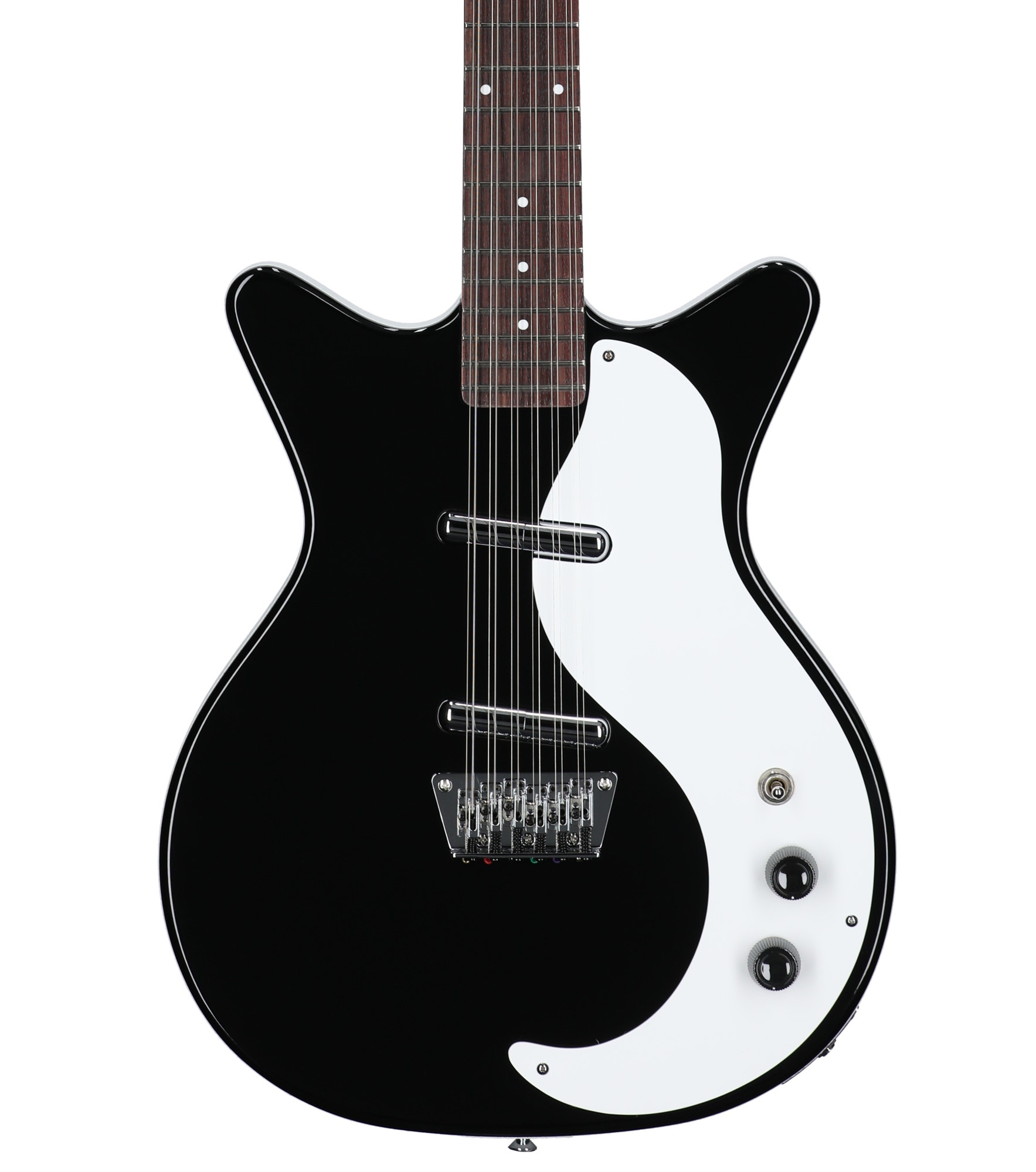 Danelectro 59 12-String Electric Guitar Black View 1
