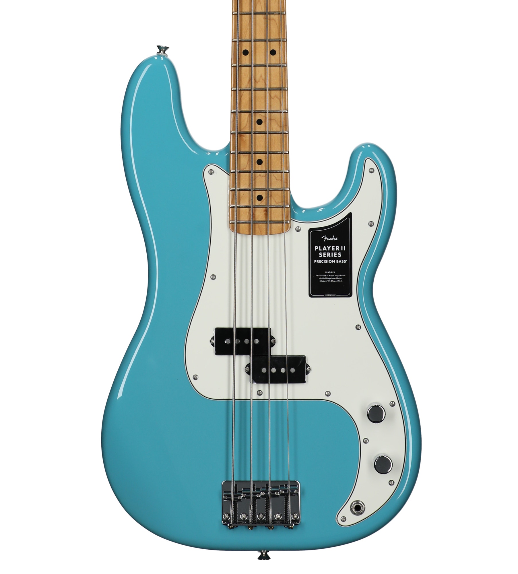 Fender Player II Precision Bass Guitar Maple Neck Aquatone Blue
