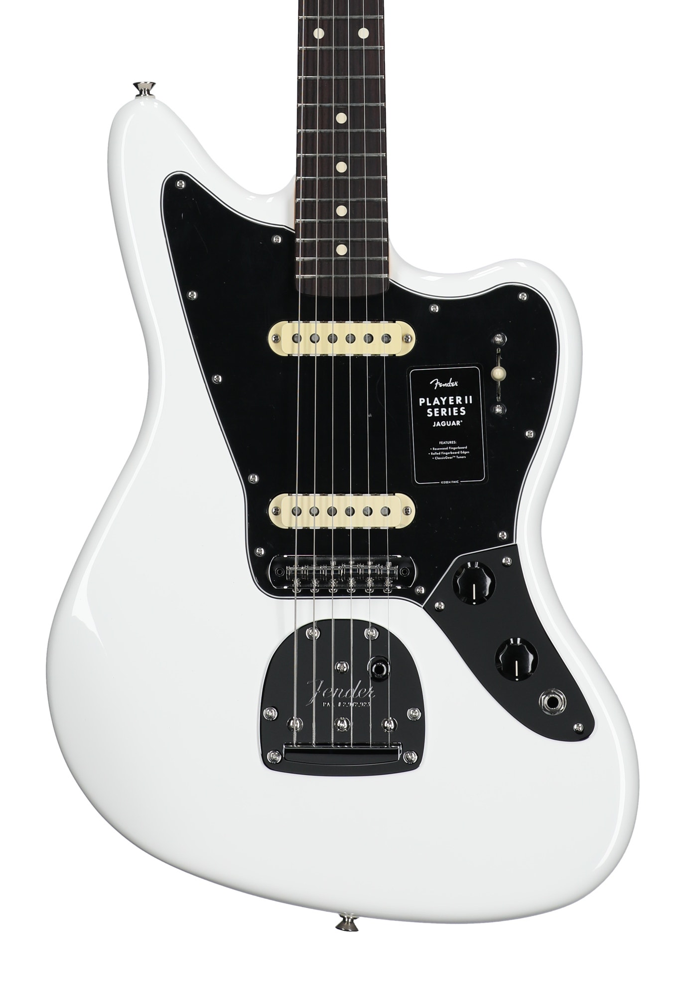 Fender Player II Jaguar Guitar Rosewood Neck Polar White View 2
