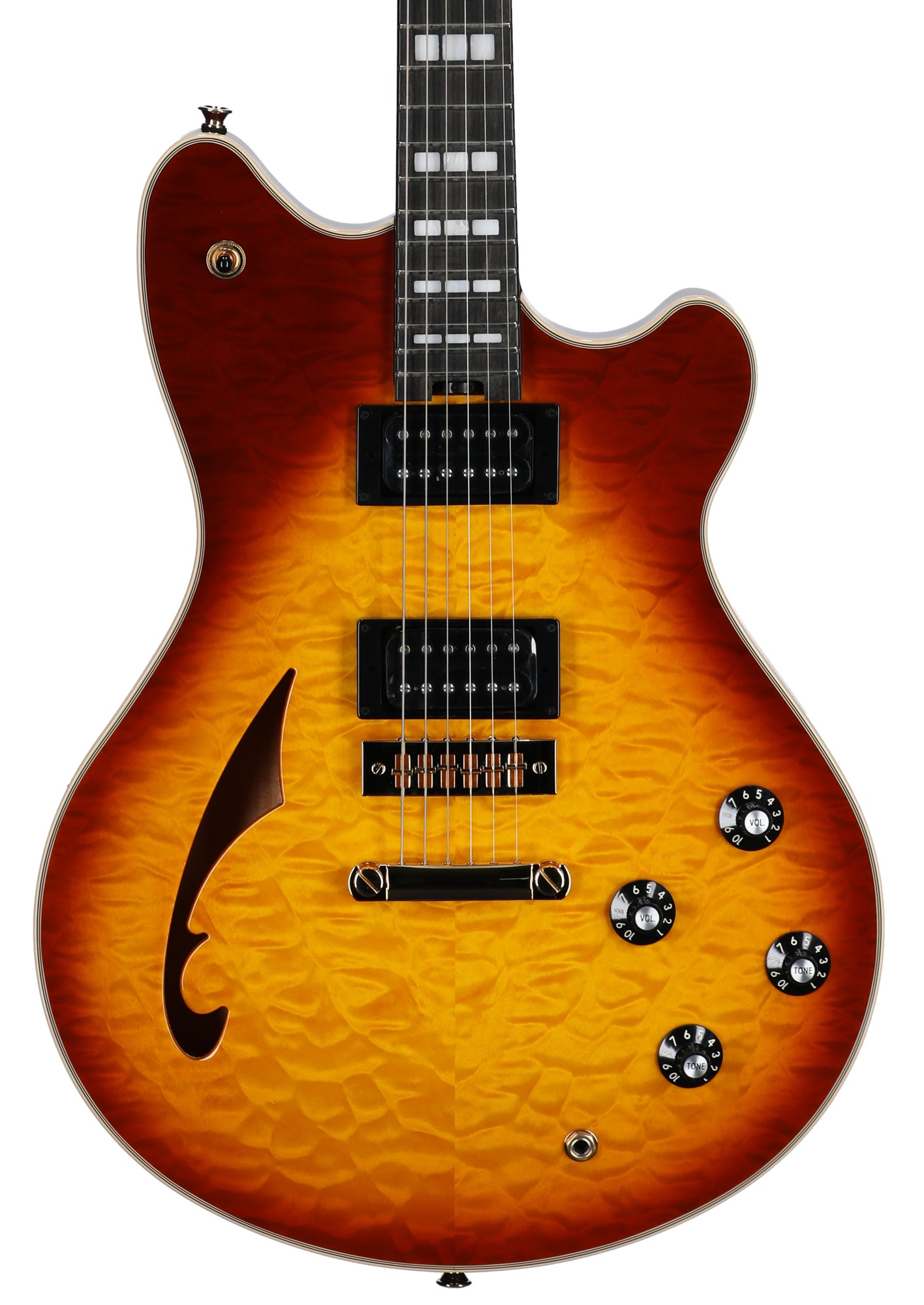 EVH SA-126 Special QM Center Block Ebony Neck Tobacco Burst with Case