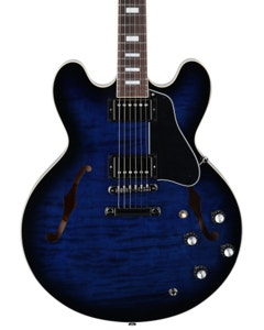 Gibson ES-335 Figured Semi-Hollowbody Electric Guitar with Case Deep Ocean Burst View 2