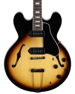 Gibson ES-330 Hollow Body Guitar Tobacco Sunburst with Case View 2