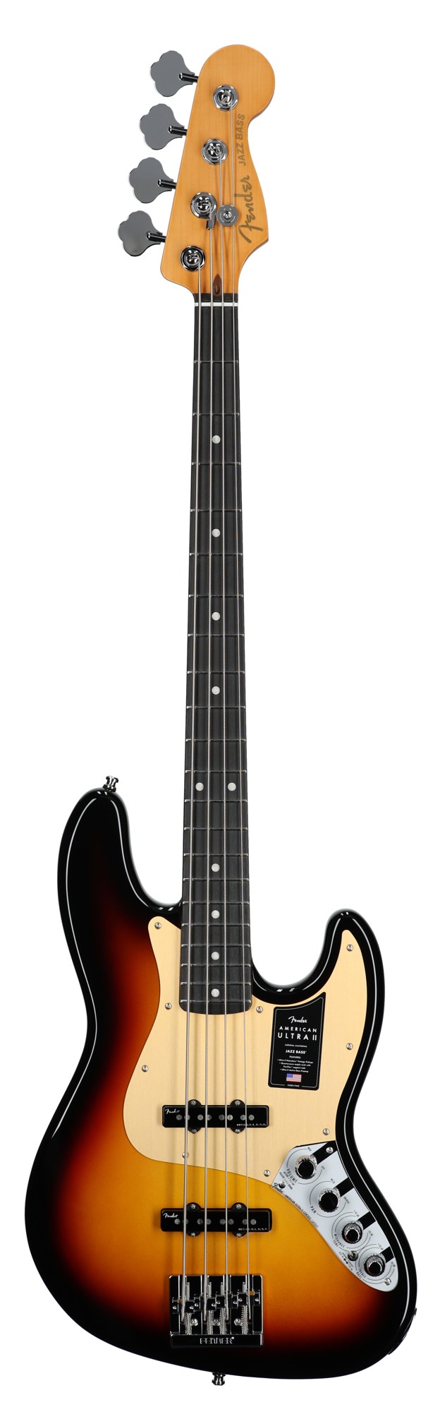 Fender American Ultra II Jazz Bass Ebony Neck Guitar with Case