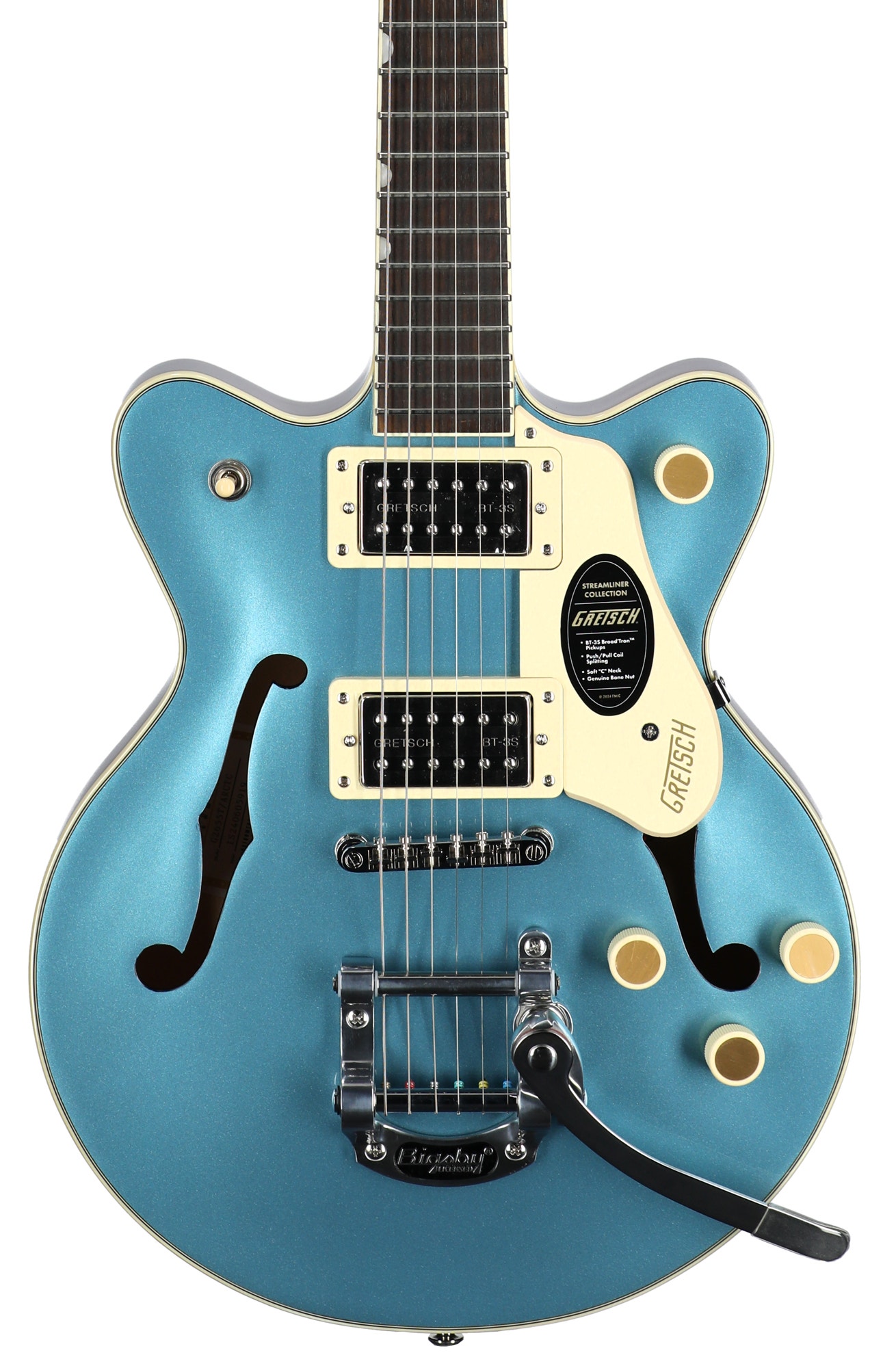 Gretsch G2655T Centerblock Jr DC Bigsby Artic Blue