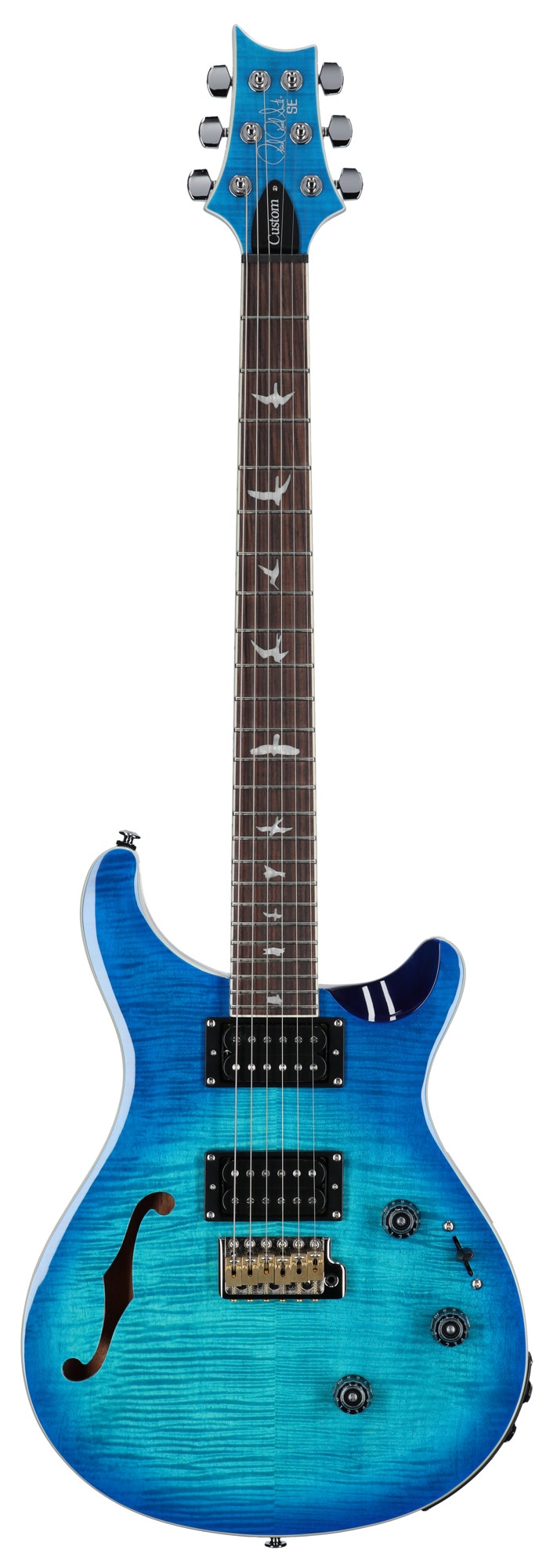 PRS SE Custom 24 Semi-Hollow Piezo Guitar with Gig Bag