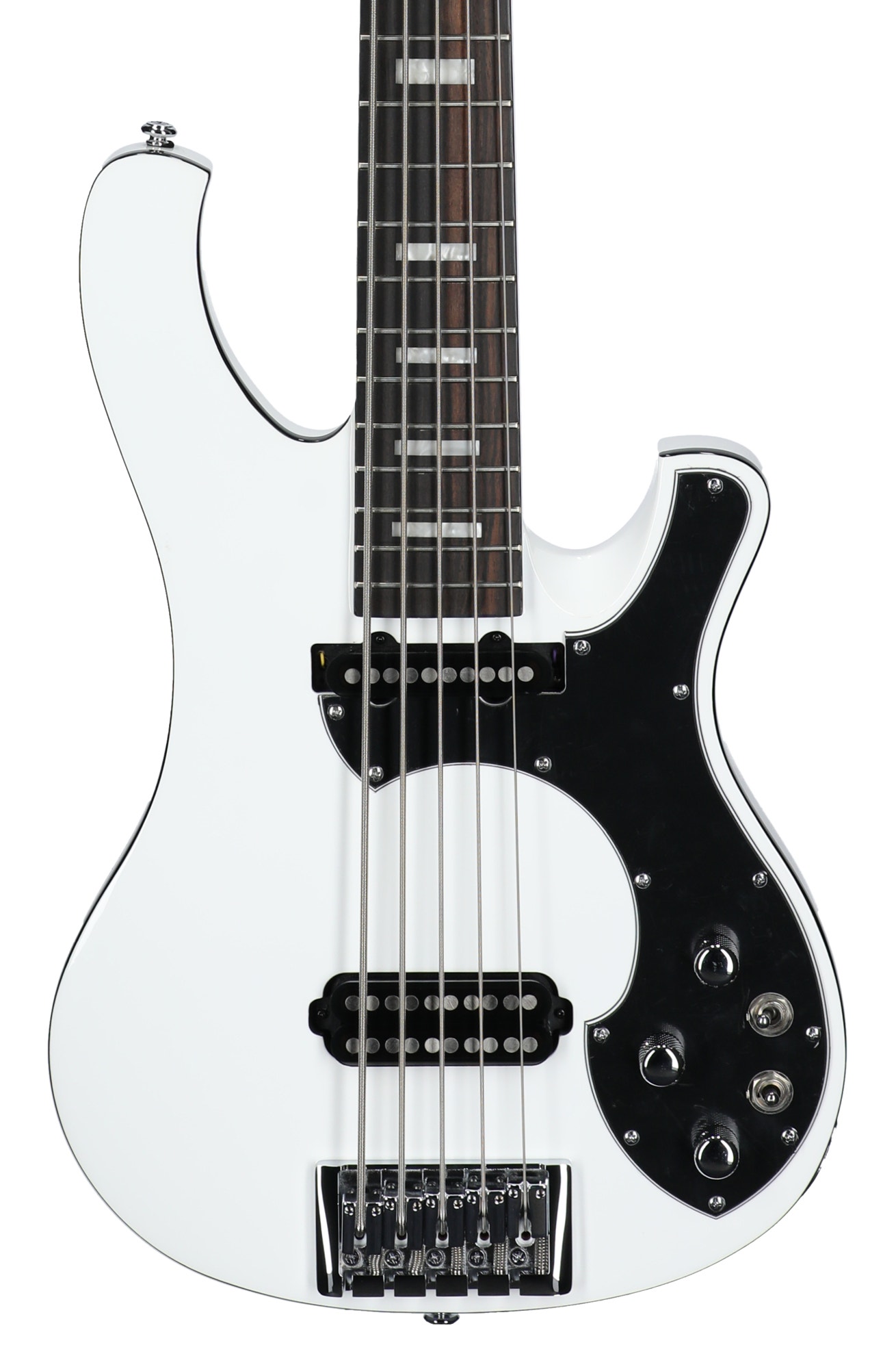 Schecter Stargazer 5 Bass Guitar Gloss White View 2