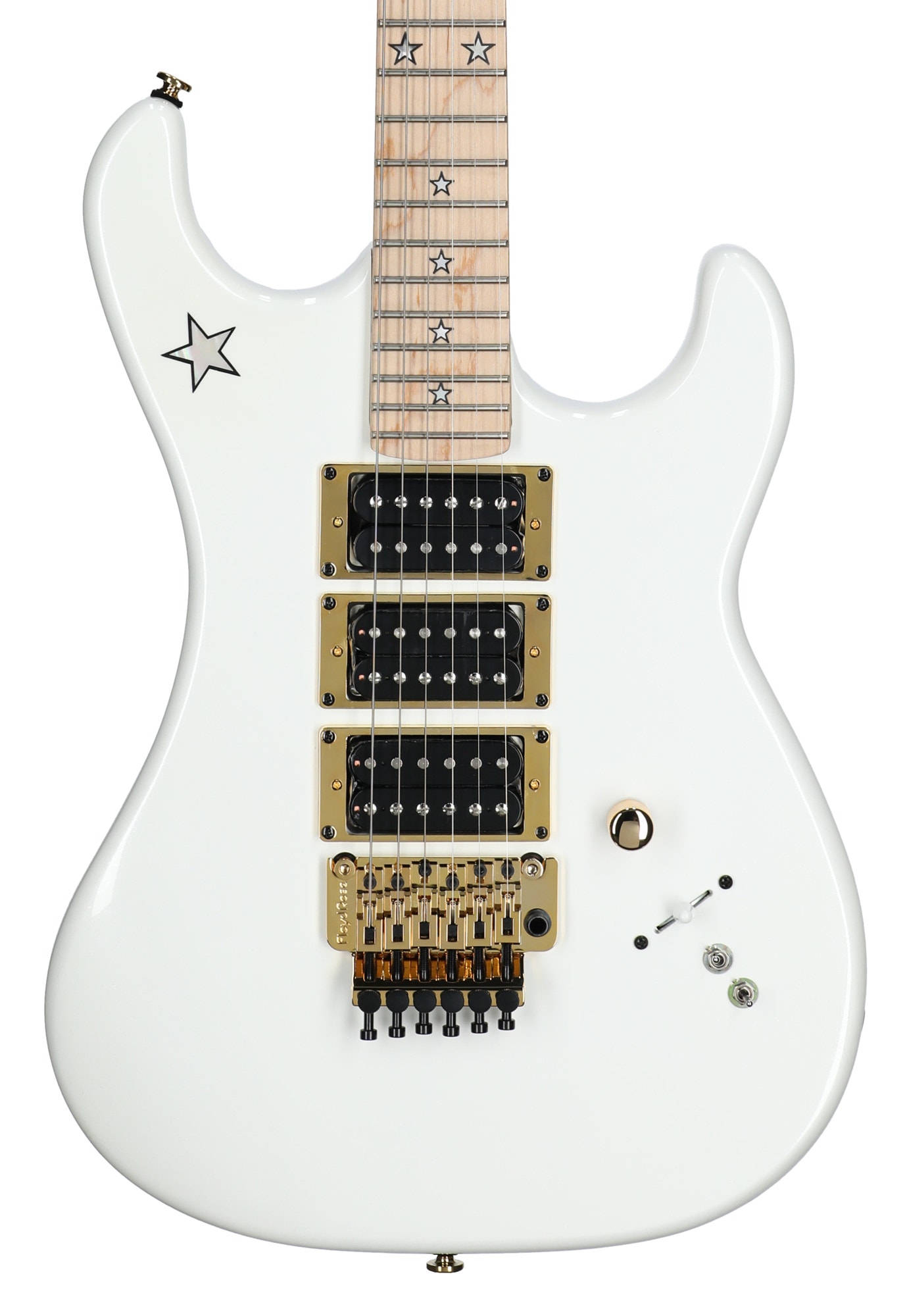 Kramer Jersey Star Guitar White Pearl with Premium Gig Bag View 2