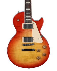 Gibson Exclusive Les Paul Studio Figured Guitar with Soft Case Washed Cherry Sunburst View 2