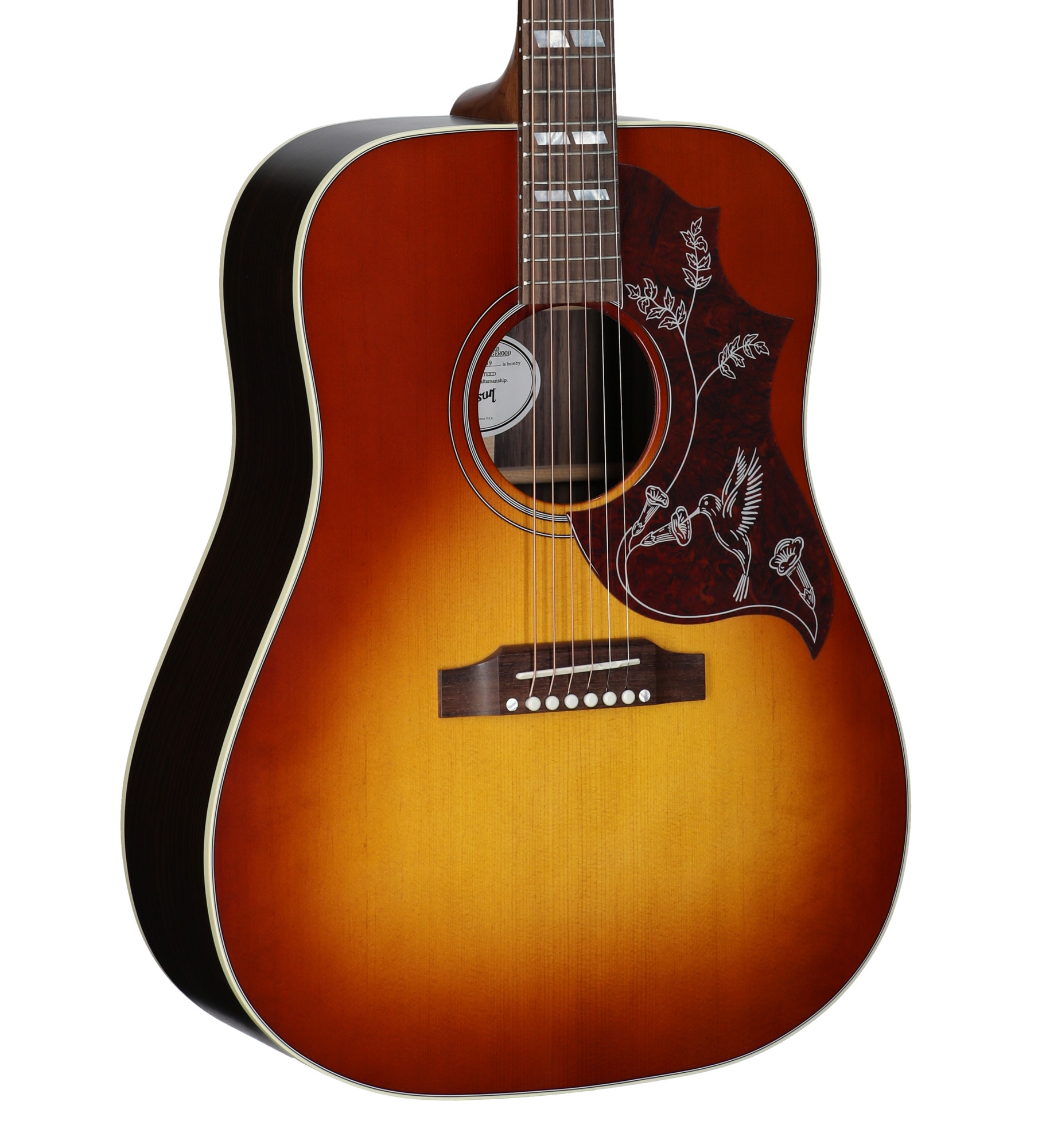 Gibson Hummingbird Studio Rosewood Acoustic Electric Guitar with Case Rosewood Burst View 8
