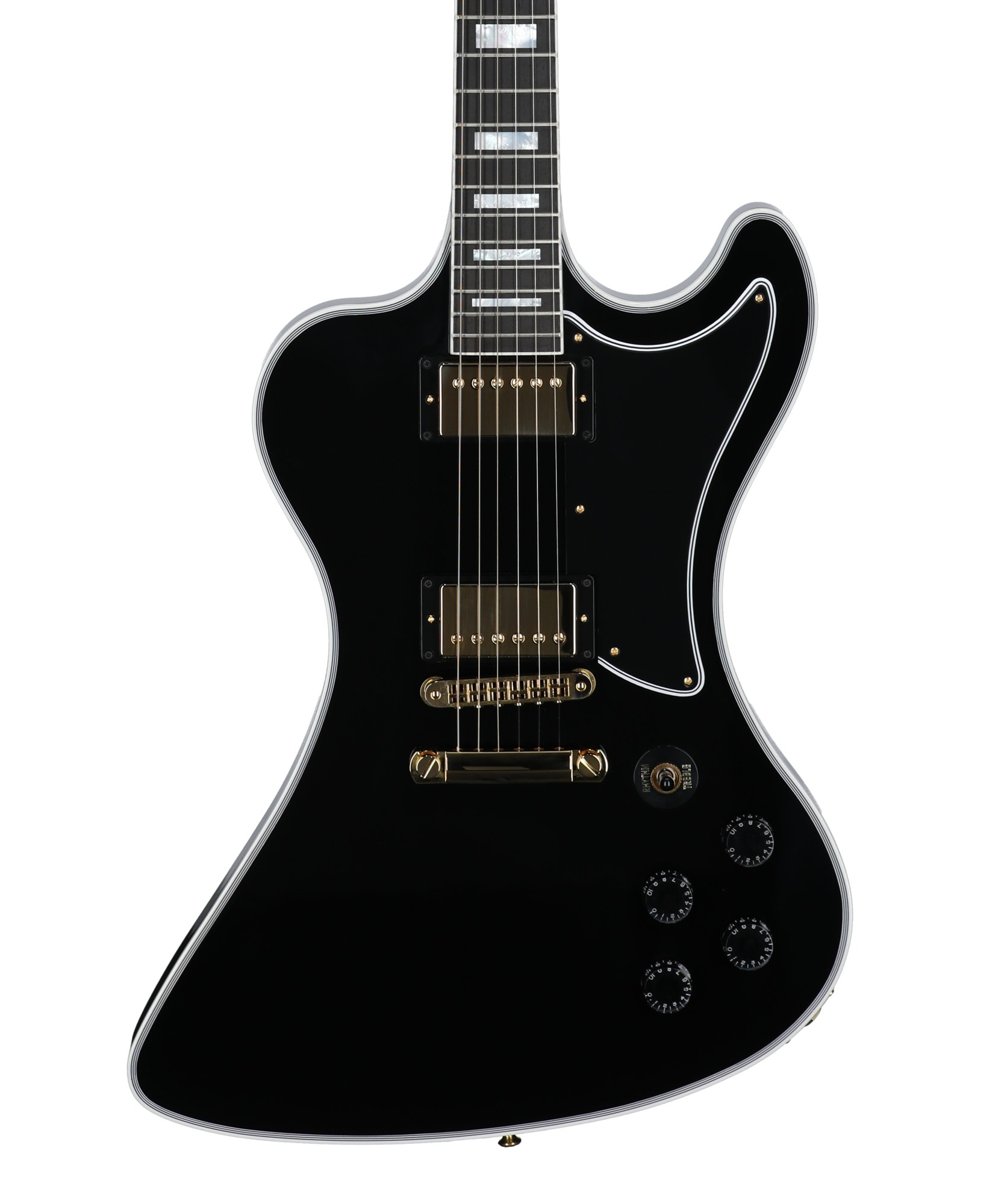 Gibson Custom Shop RD Custom Ebony Guitar with Case Gold Hardware View 2