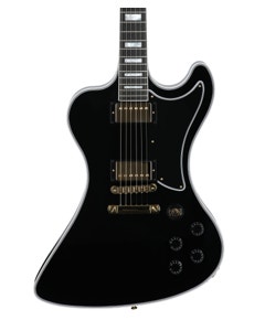 Gibson Custom Shop RD Custom Ebony Guitar with Case Gold Hardware View 2