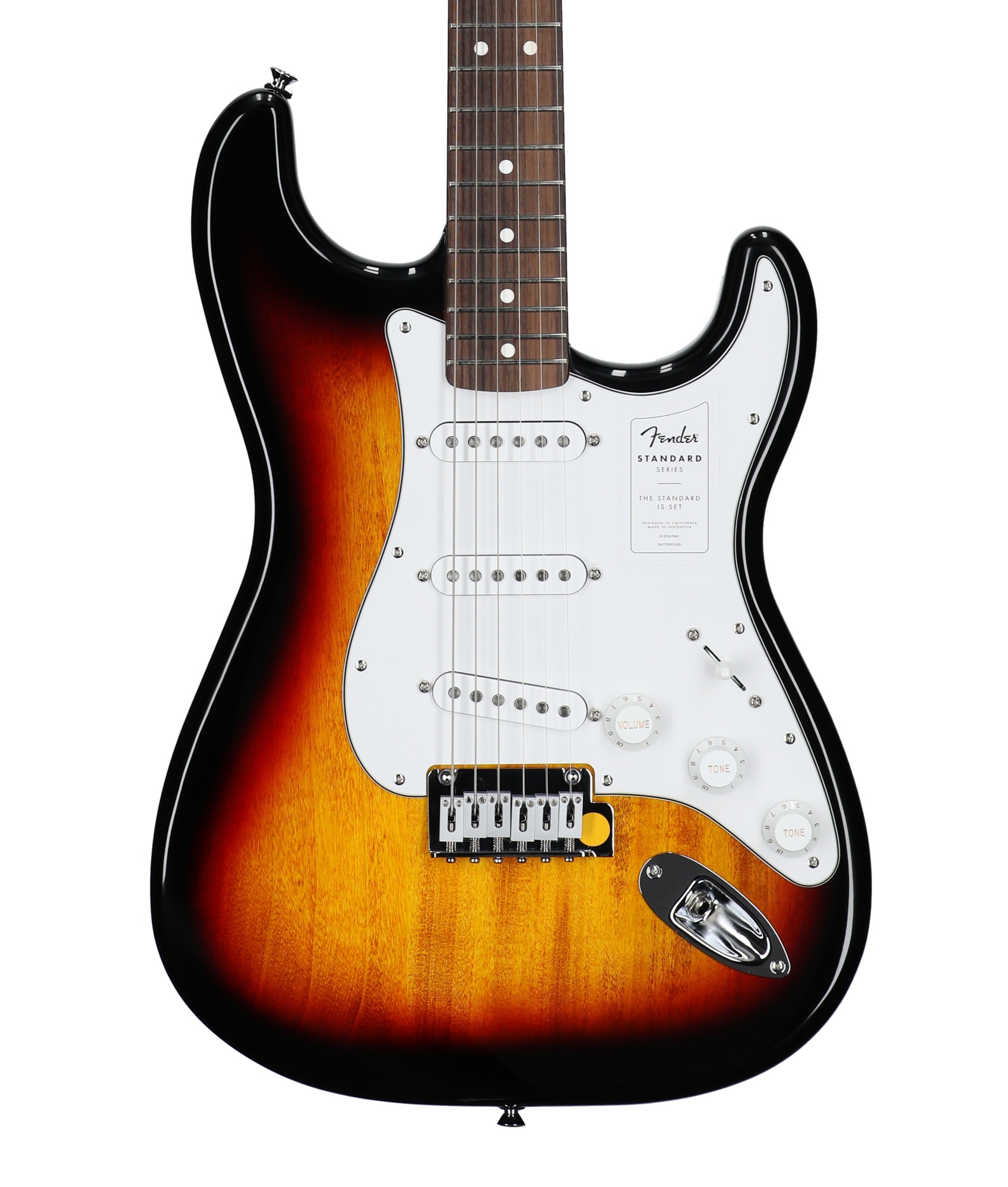 Fender Standard Stratocaster Laurel Neck 3-Color Sunburst View 2