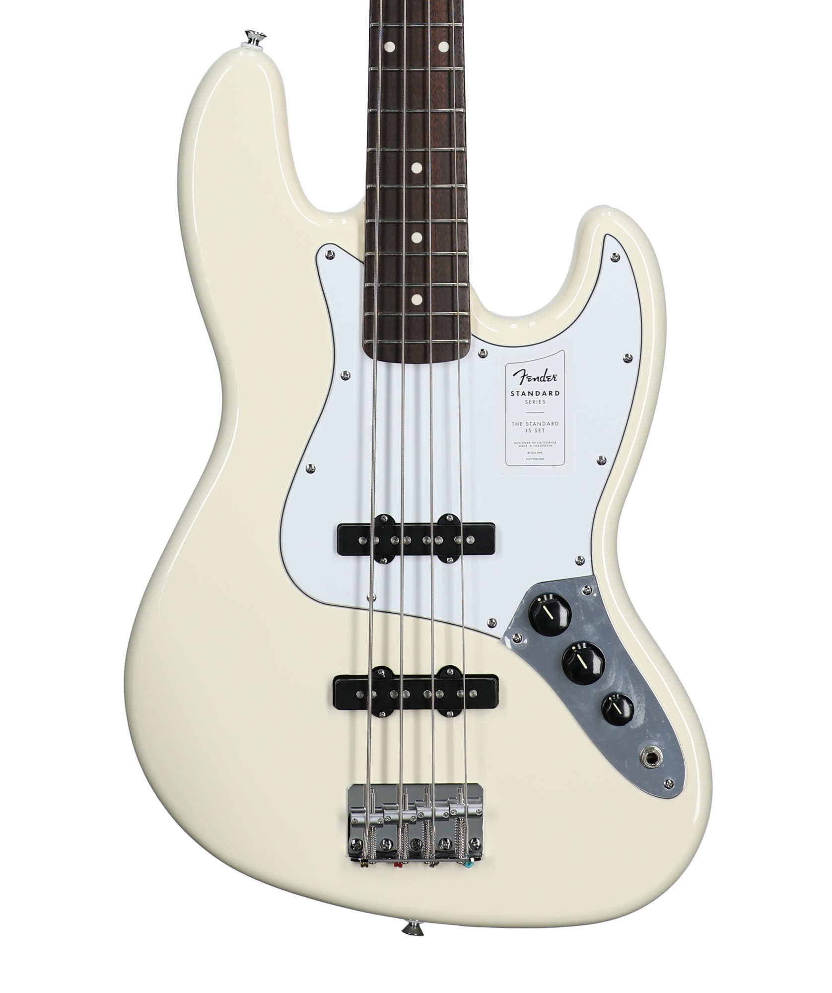 Fender Standard Jazz Bass Laurel Neck Olympic White View 2