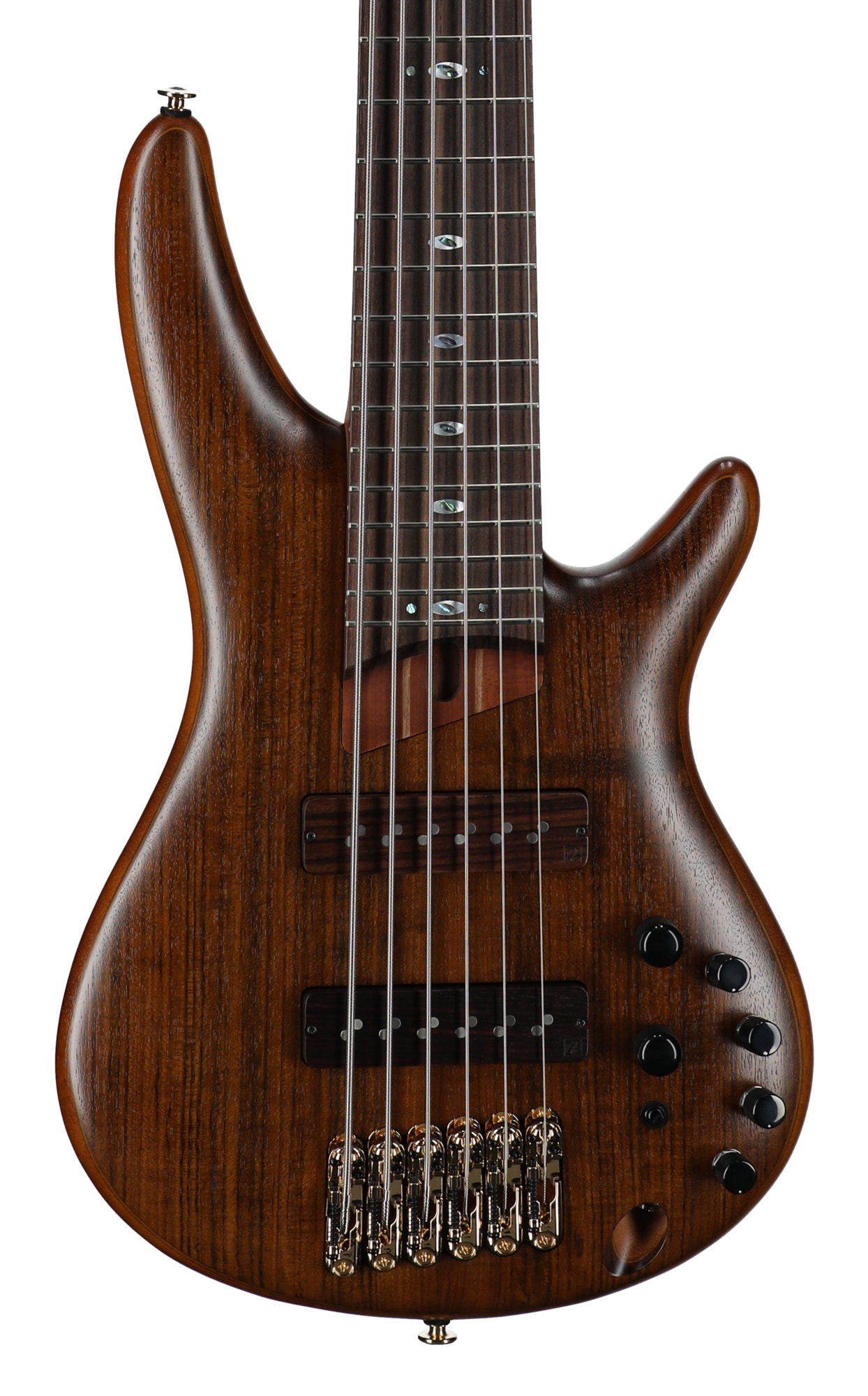 Ibanez Prestige SR5506 6-String Bass Guitar with Case Mocha Flat