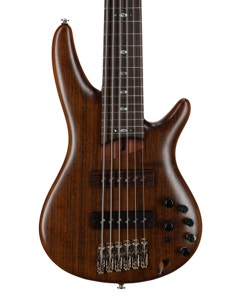 Ibanez Prestige SR5506 6-String Bass Guitar with Case Mocha Flat