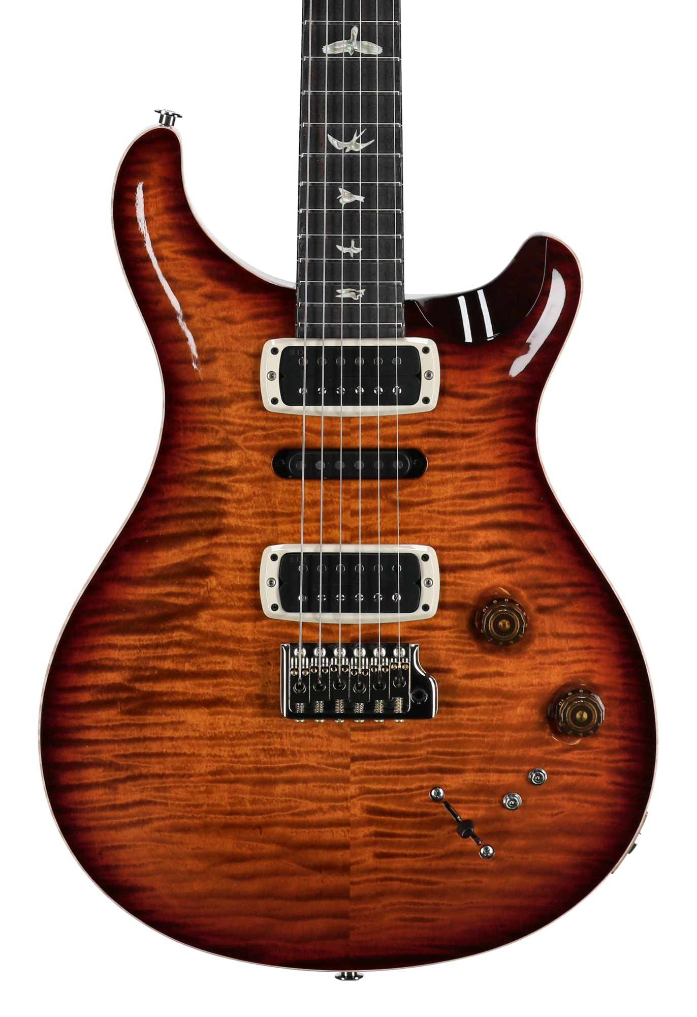PRS Modern Eagle V Guitar with Case Dark Cherry Sunburst