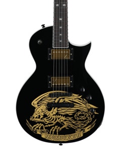 ESP LTD WIll Adler Warbird Electric Guitar with Case Black and Gold View 2