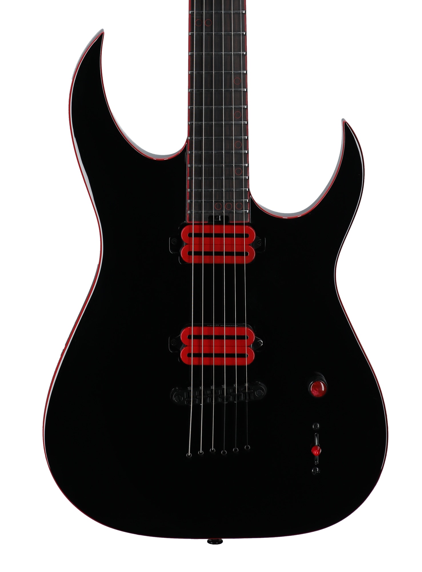 Schecter Sunset 6 Red Dawn Electric Guitar Gloss Black View 2