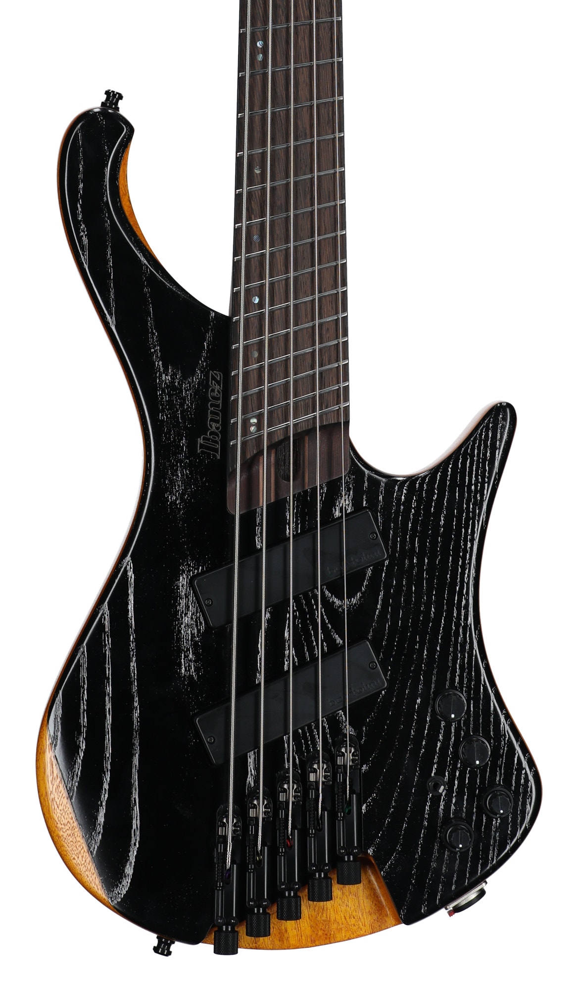 Ibanez EHB1135MS Multiscale 5-String Bass Guitar with Bag Silver Wave Black