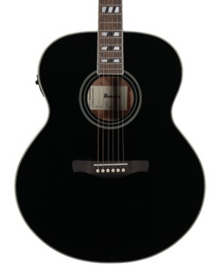 Ibanez Artwood AJ70M1E Acoustic Electric Guitar Black View 2