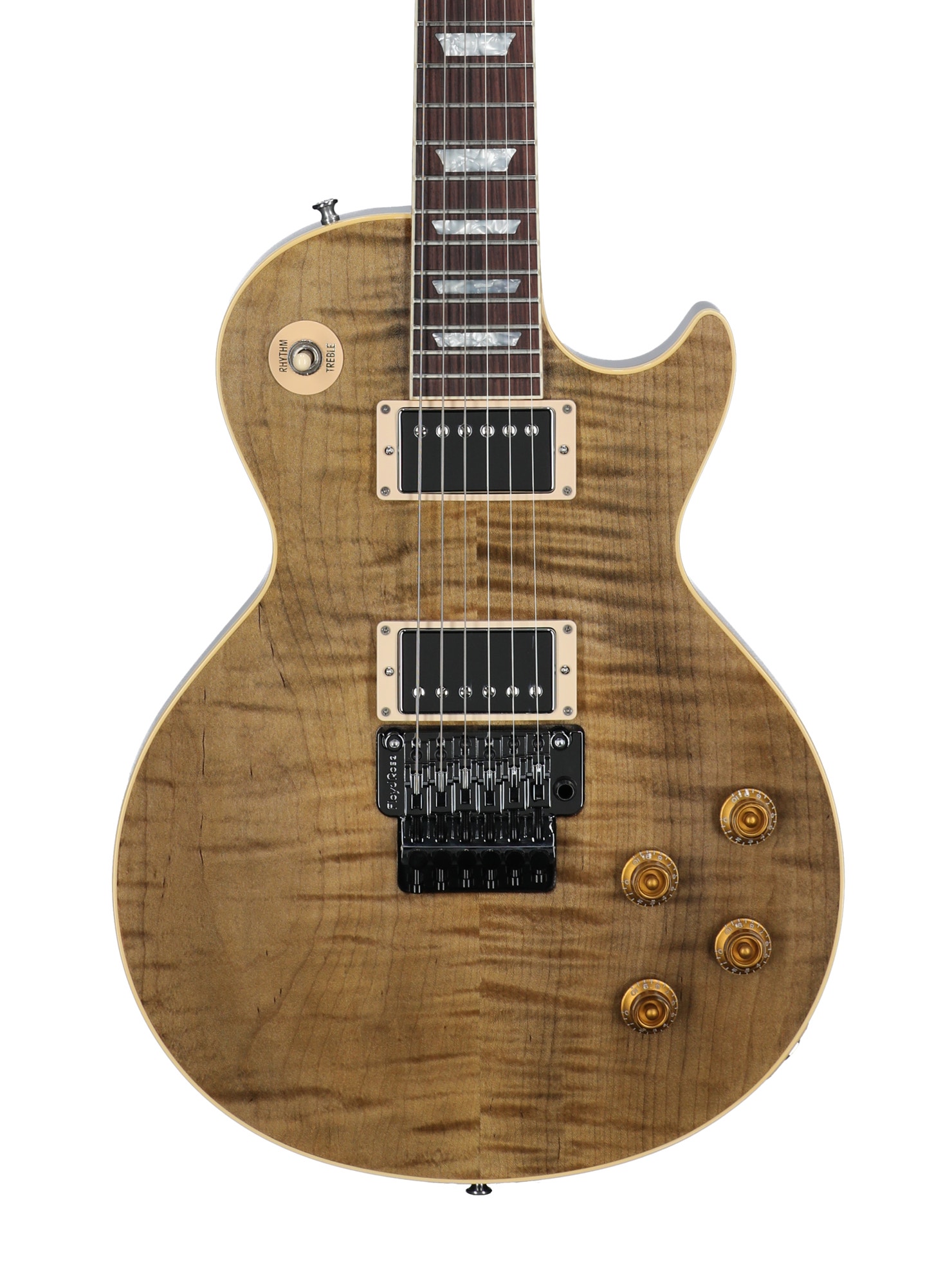Gibson Custom Shop Les Paul Axcess Standard Figured Guitar with Floyd and Case Rust View 2