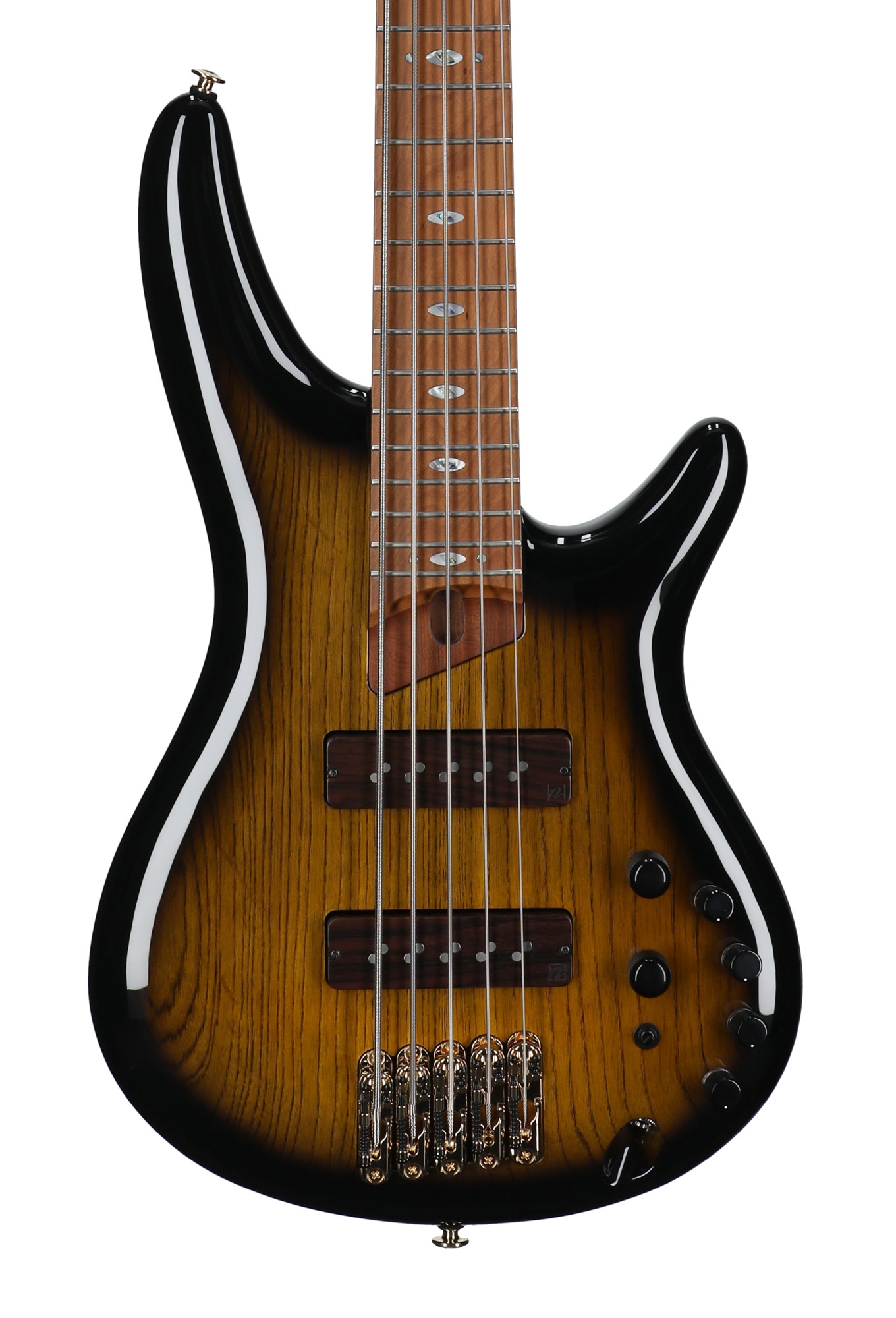 Ibanez Prestige SR4505 5-String Bass Guitar with Case Desert Sunset Burst