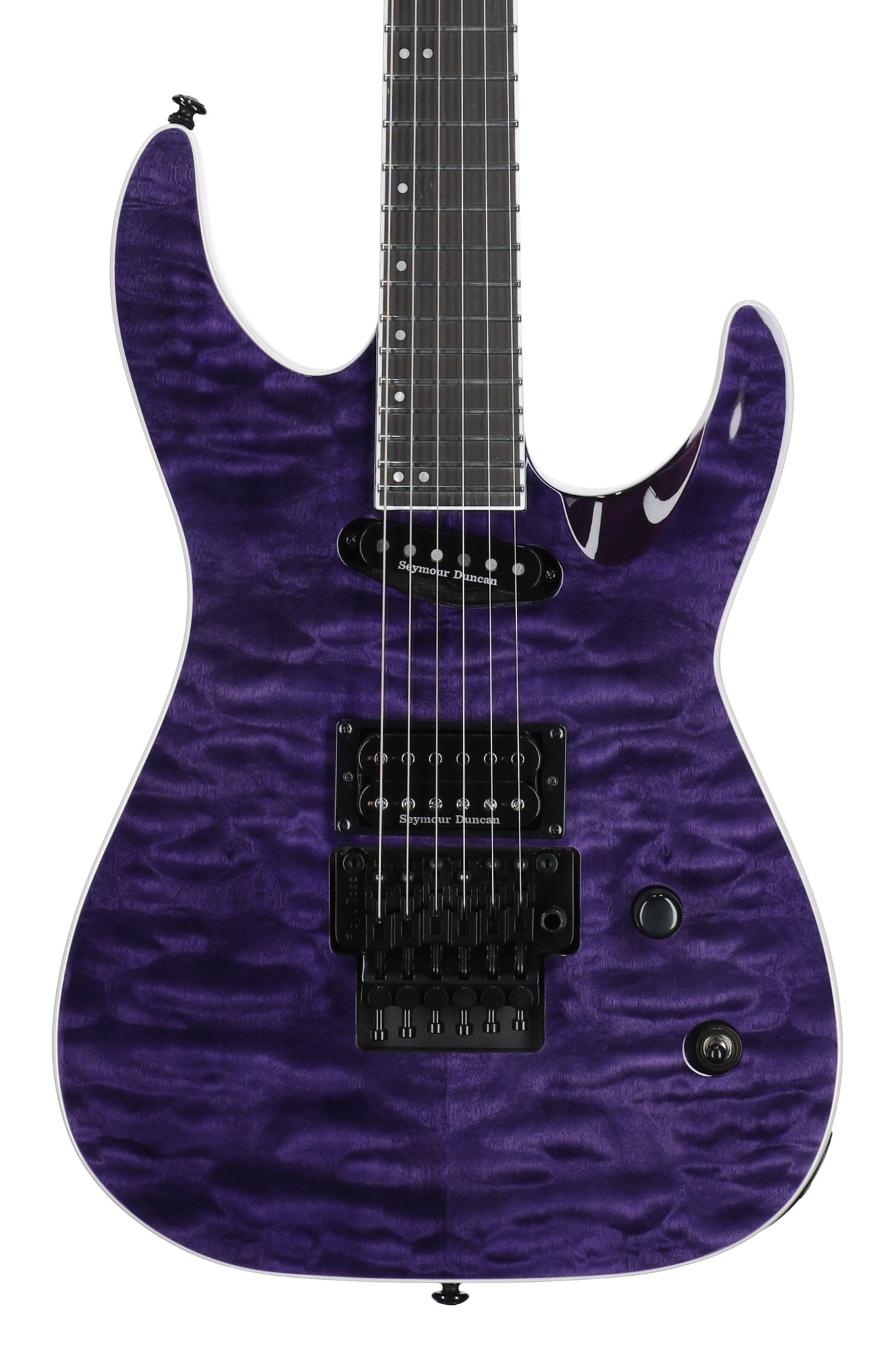 ESP LTD Andy LaRocque ALR-II Electric Guitar with Case See Thru Purple View 2